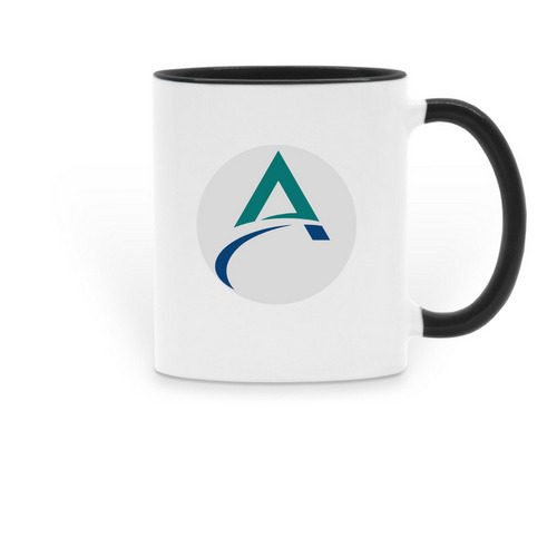 Advocacy Powered by Coffee, a Black Two-Tone Ceramic Mug
