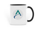 Advocacy Powered by Coffee, a Black Two-Tone Ceramic Mug