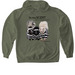 Stealing Hearts, a Military Green Gildan Softstyle Pullover Hoodie