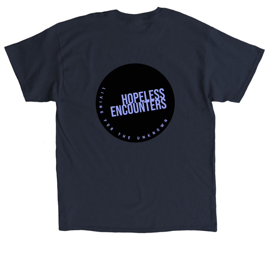 hopeless encounters&nbsp;, a Navy Classic Unisex Tee (back-view)