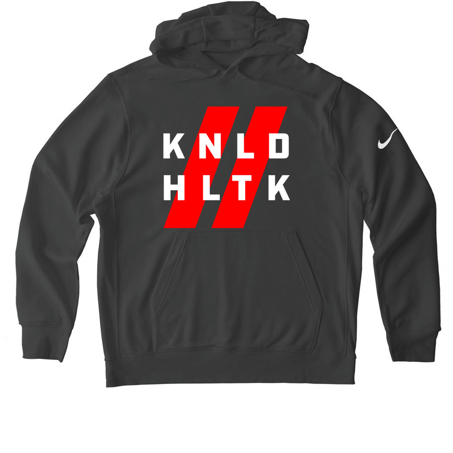 KNLD stripes, a Anthracite Nike Club Fleece Pullover Hoodie