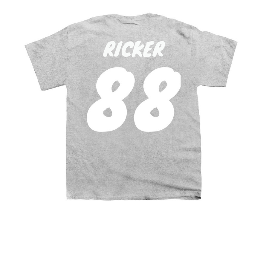 Brody Ricker Player Jersey, a Sport Grey Youth Unisex Tee (back-view)