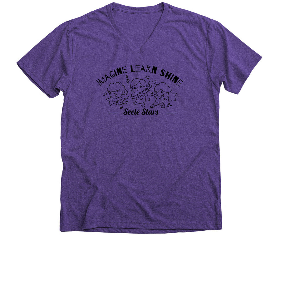 Adult Sized Seele Stars Support Swag, a Purple Rush Premium V-Neck Tee