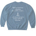 Abundance of Heart Crewneck, a Stone Blue Softstyle Crewneck Sweatshirt (back-view)