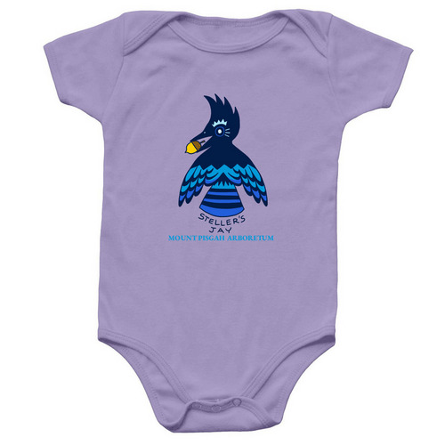 Steller's Jay, a Lavender Infant Onesie