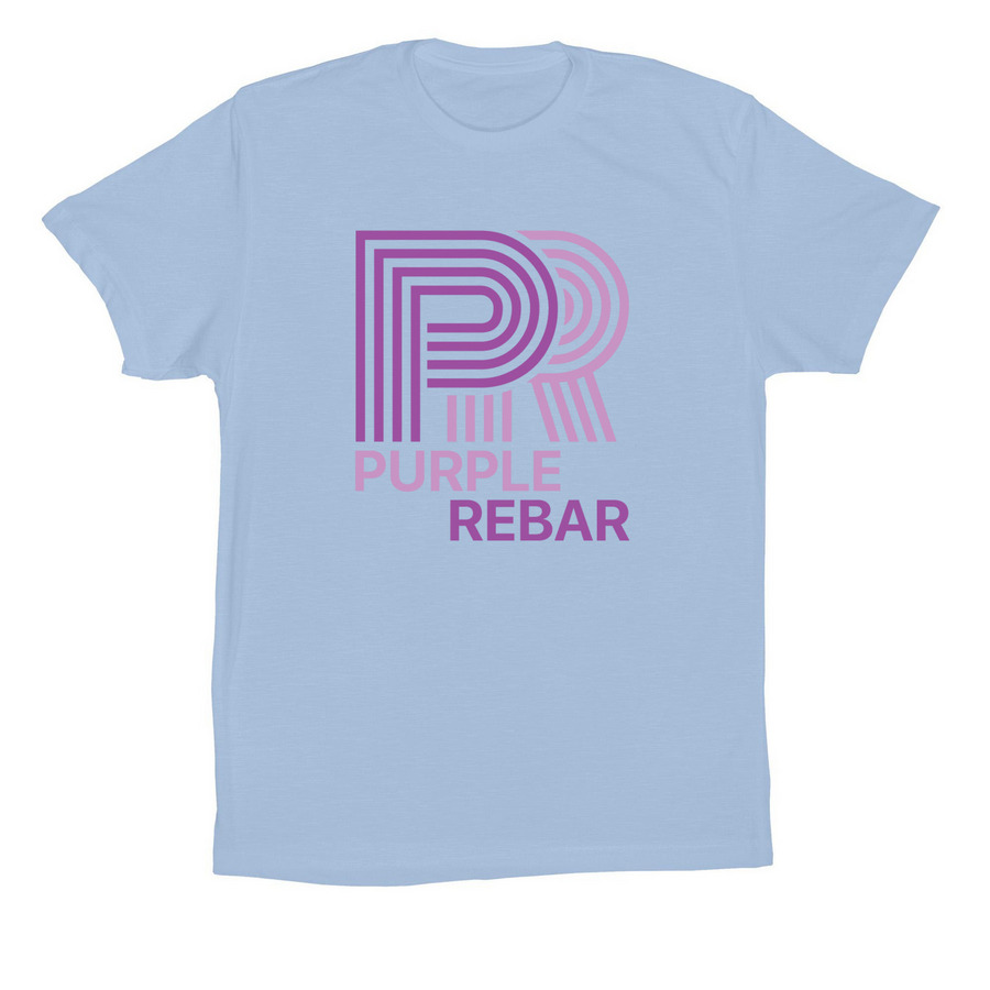 Purple Rebar v.1, a Baby Blue Premium Cotton Tee