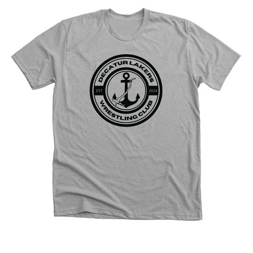 Black Logo, a Athletic Heather Premium Unisex Tee