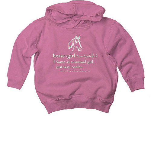"Horse Girl" Toddler Collection, a Raspberry Toddler Pullover Hoodie