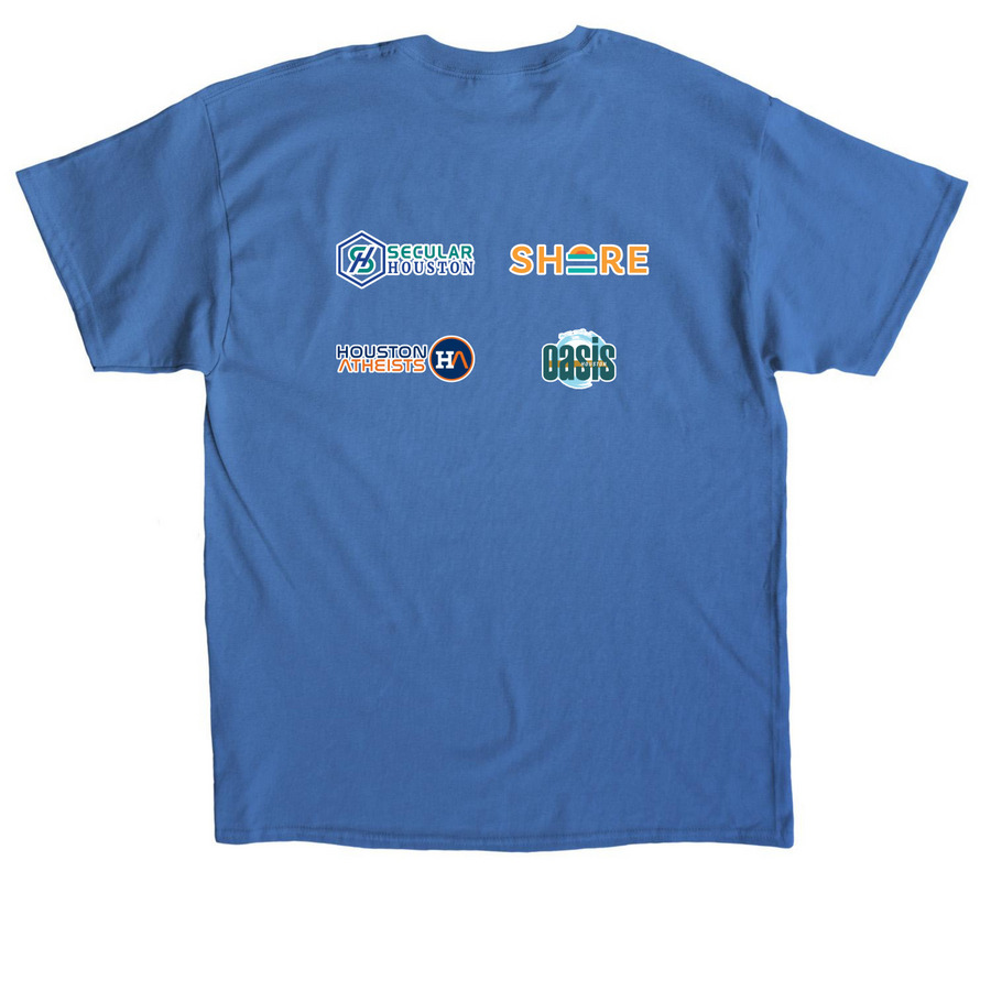 Pride Beyond Belief, a Sapphire Classic Unisex Tee (back-view)