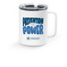 Prevention is Power, a White Stainless Steel Travel Mug