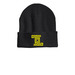 Black Beanie, a Heather Charcoal Printed Cuffed Beanie