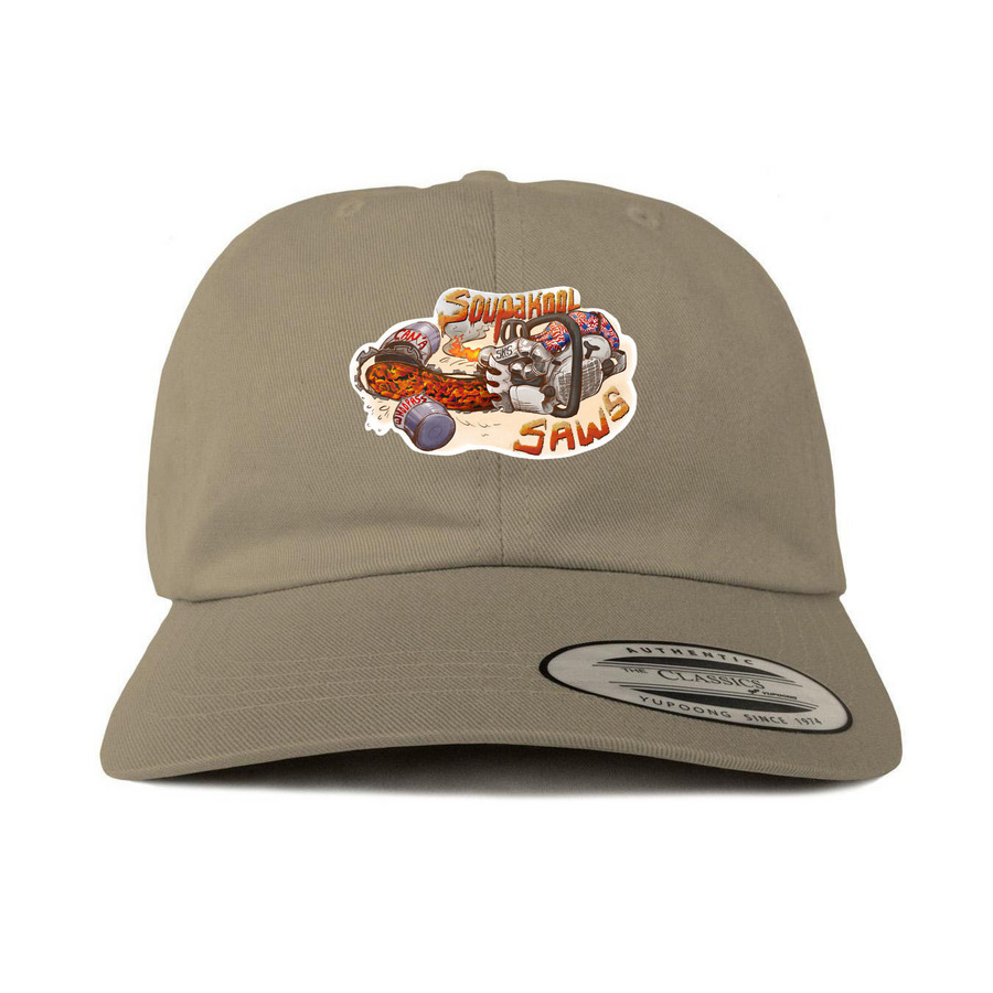 SoupaKool Saws Logo, a Khaki Printed Classic Baseball Cap