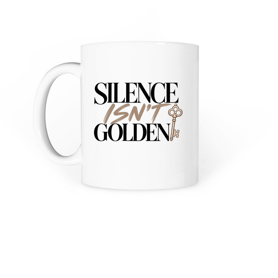 The Wait of Silence - Mugs, a White Coffee Mug (back-view)