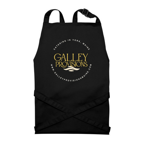 Galley Provisions Recycled Apron, a Black Recycled Bib Apron