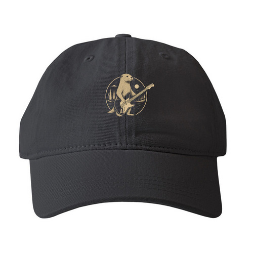 The Otter Bay Boyz Band - Hats, a Black Printed Pigment Dye Baseball Cap