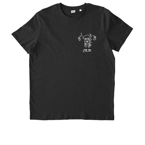 CNM Pelvis on Back, a Dark Heather Grey Stanley/Stella Unisex Crafter Tee