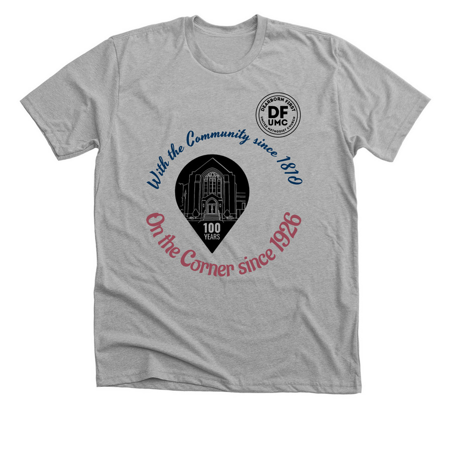 DFUMC Light Color and Kids Tshirts, a Athletic Heather Premium Unisex Tee