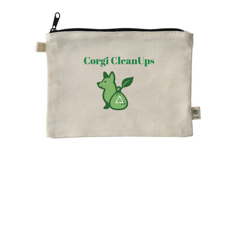 Corgi CleanUps Clean Carry, a Natural 9"x7" Hemp Blend Pouch
