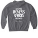 Keeping Women's Sports in Focus, a Charcoal Gildan Softstyle Pullover Hoodie (back-view)