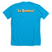 Le Bonheur : Bear-y Strong&nbsp;, a Neon Blue Premium Unisex Tee (back-view)