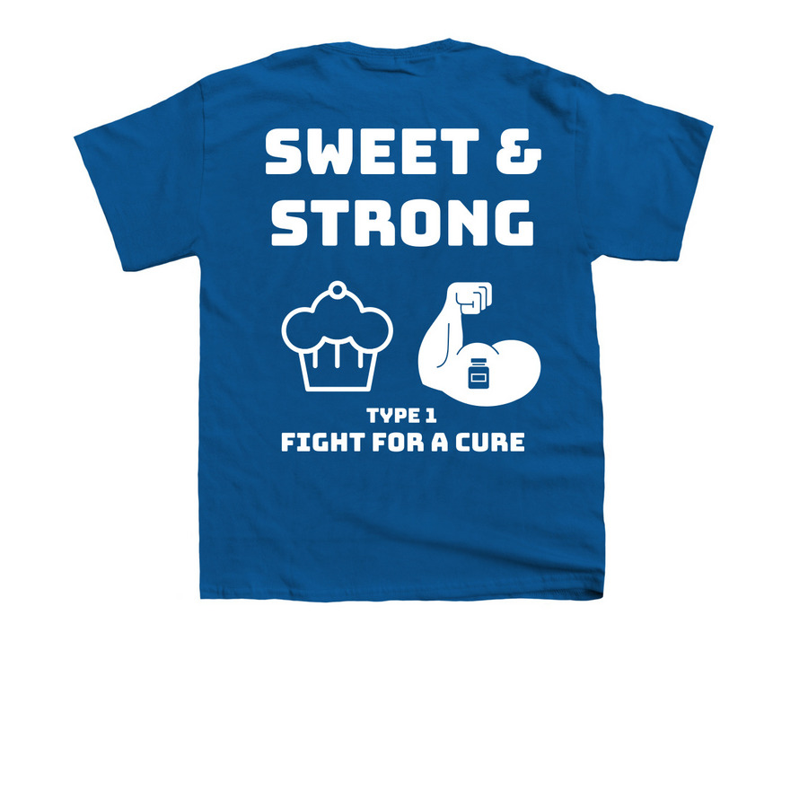 Martin's T1D Squad, a Royal Blue Youth Unisex Tee (back-view)