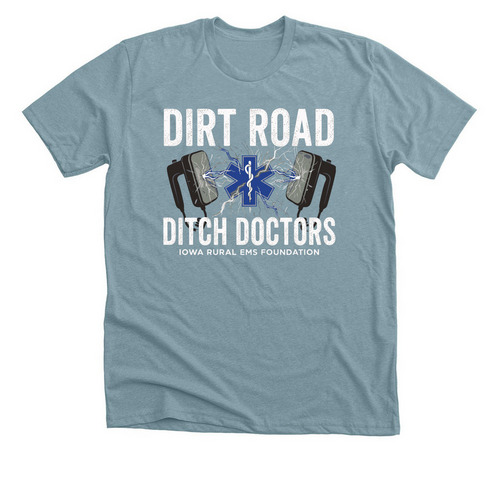 Dirt Road Ditch Doctors, a Heather Blue Lagoon Premium Unisex Tee