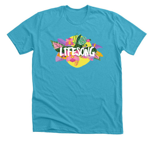 LifeSong Wander Tee, a Heather Aqua Premium Unisex Tee