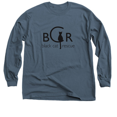 Black Cat Rescue Logo Shirt, a Indigo Classic Long Sleeve Tee