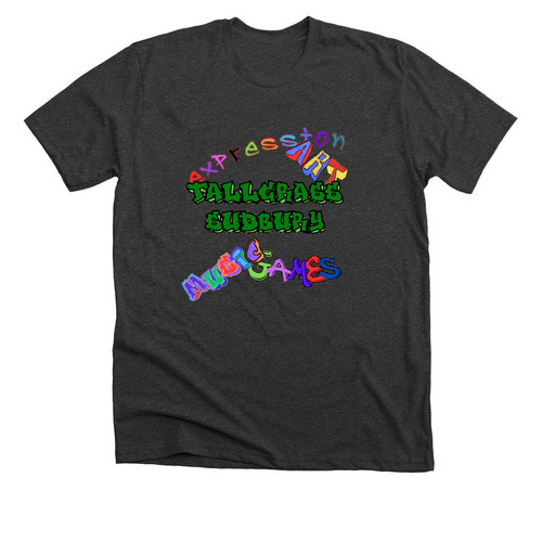 Tallgrass Sudbury Graffiti style T-Shirt!&nbsp;, a Dark Grey Heather Premium Unisex Tee