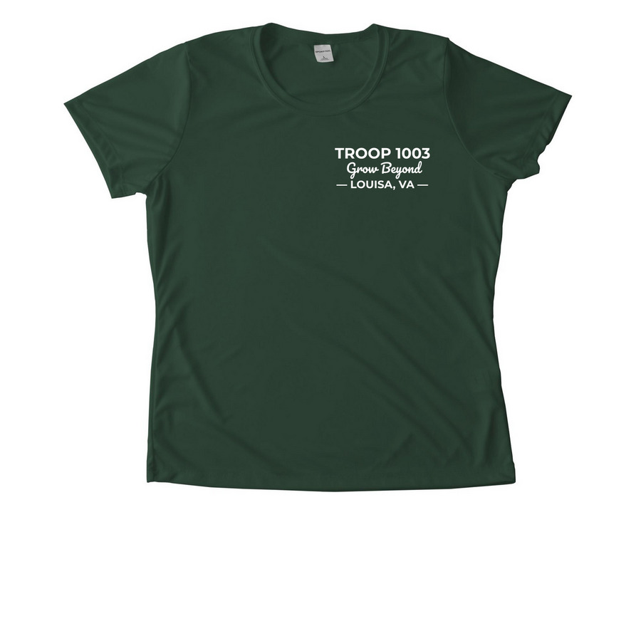Troop 1003 ? Grow Beyond | Performance Tee, a Forest Green Women's Performance Tee
