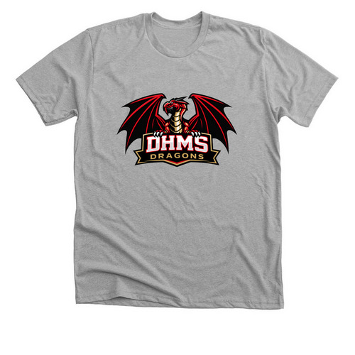 DHMS Spirit Wear, a Athletic Heather Premium Unisex Tee