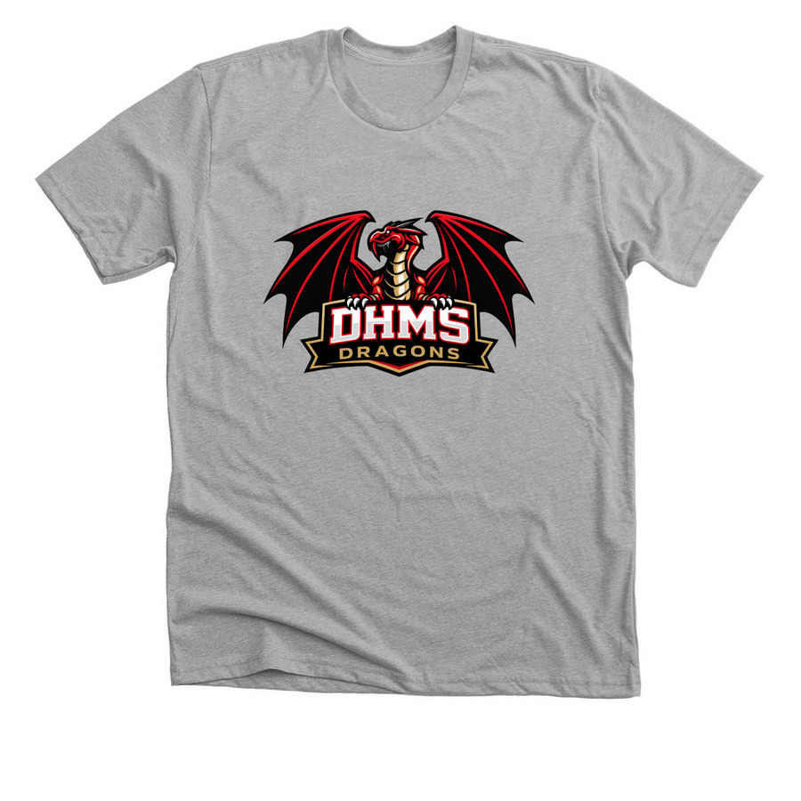 DHMS Spirit Wear, a Athletic Heather Premium Unisex Tee
