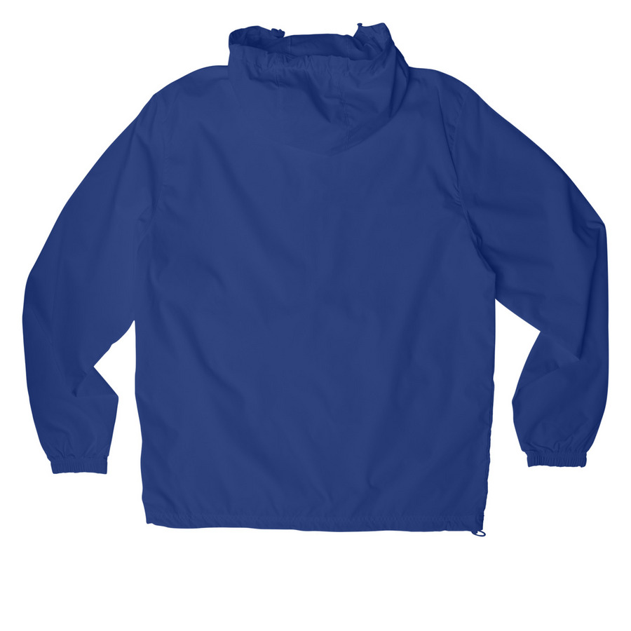 Band Boosters Winter Apparel, a True Royal Packable Anorak (back-view)