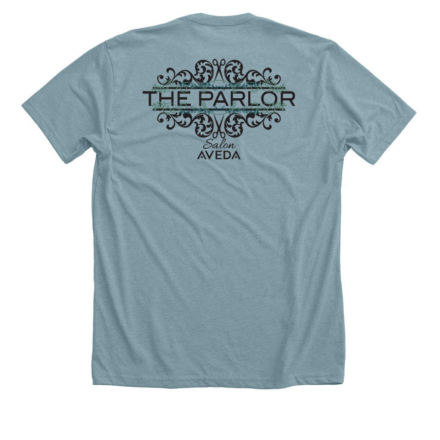 Earth Month 2026, a Heather Blue Lagoon Premium Unisex Tee (back-view)