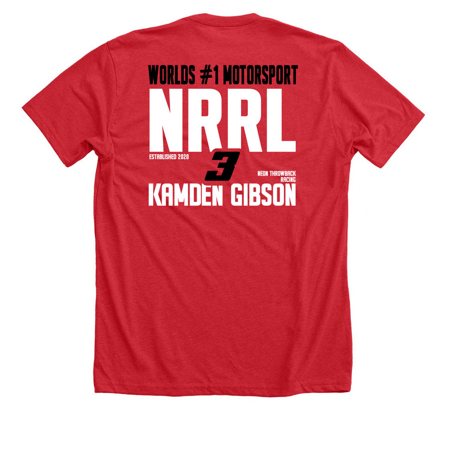 S11 Kamden Gibson Shirt, a Heather Red Premium Unisex Tee (back-view)