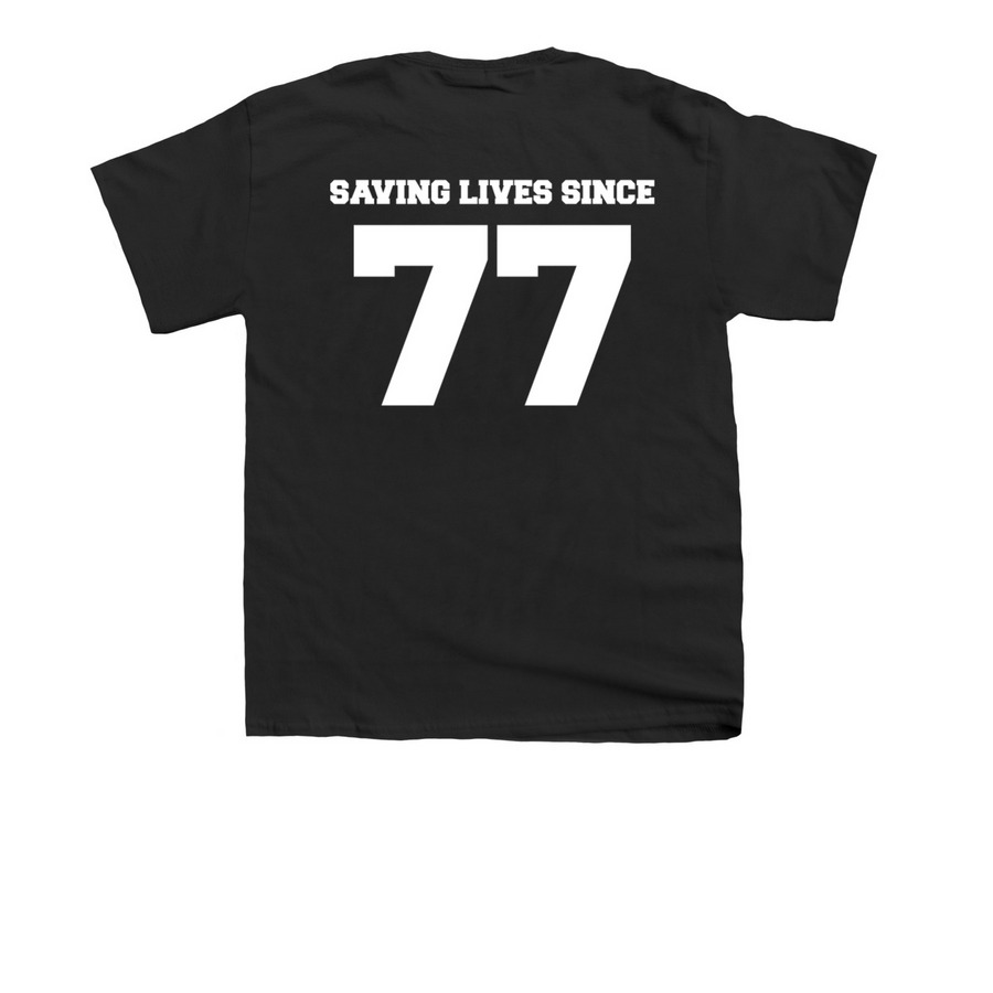 Boxer Rescue LA Athletic Tee, a Black Youth Unisex Tee (back-view)