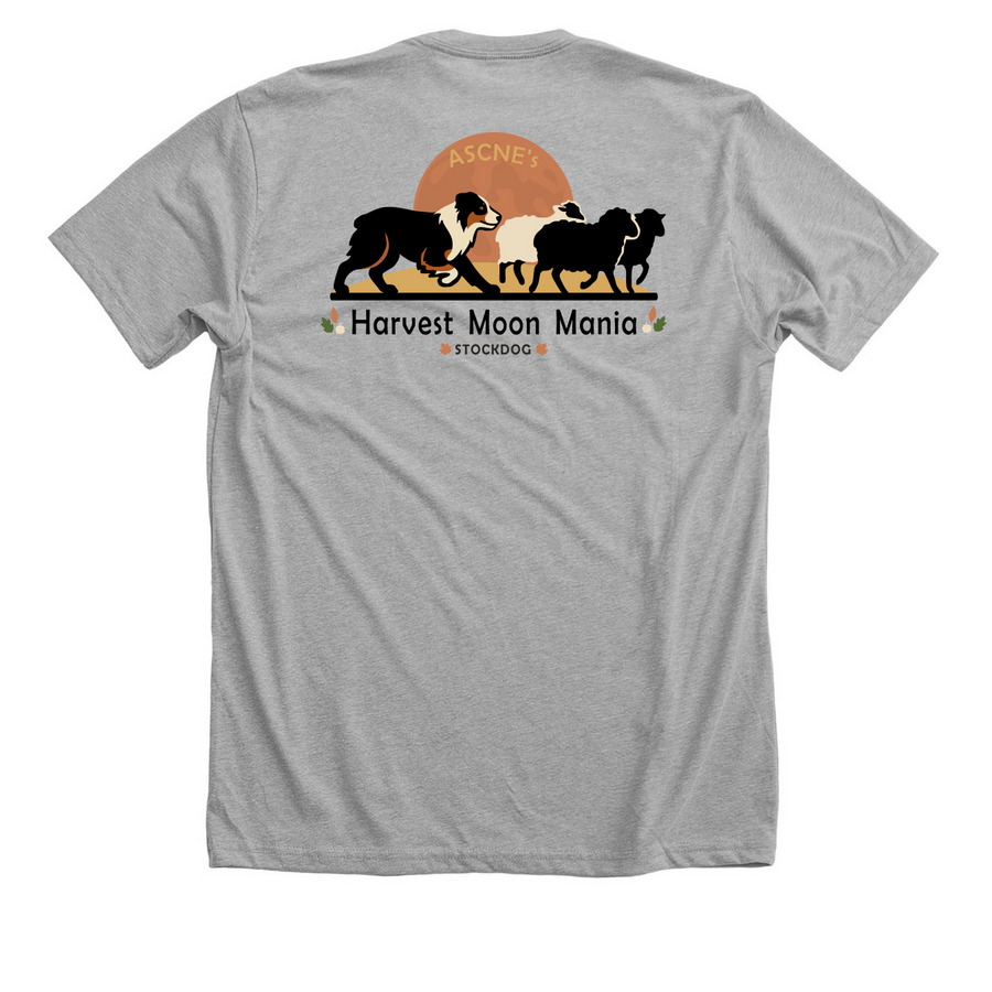 ASCNE Harvest Moon Mania SD, a Athletic Heather Premium Unisex Tee (back-view)