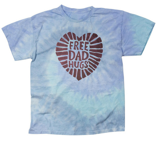 Free Dad Hugs, a Lagoon Classic Tie Dye Tee