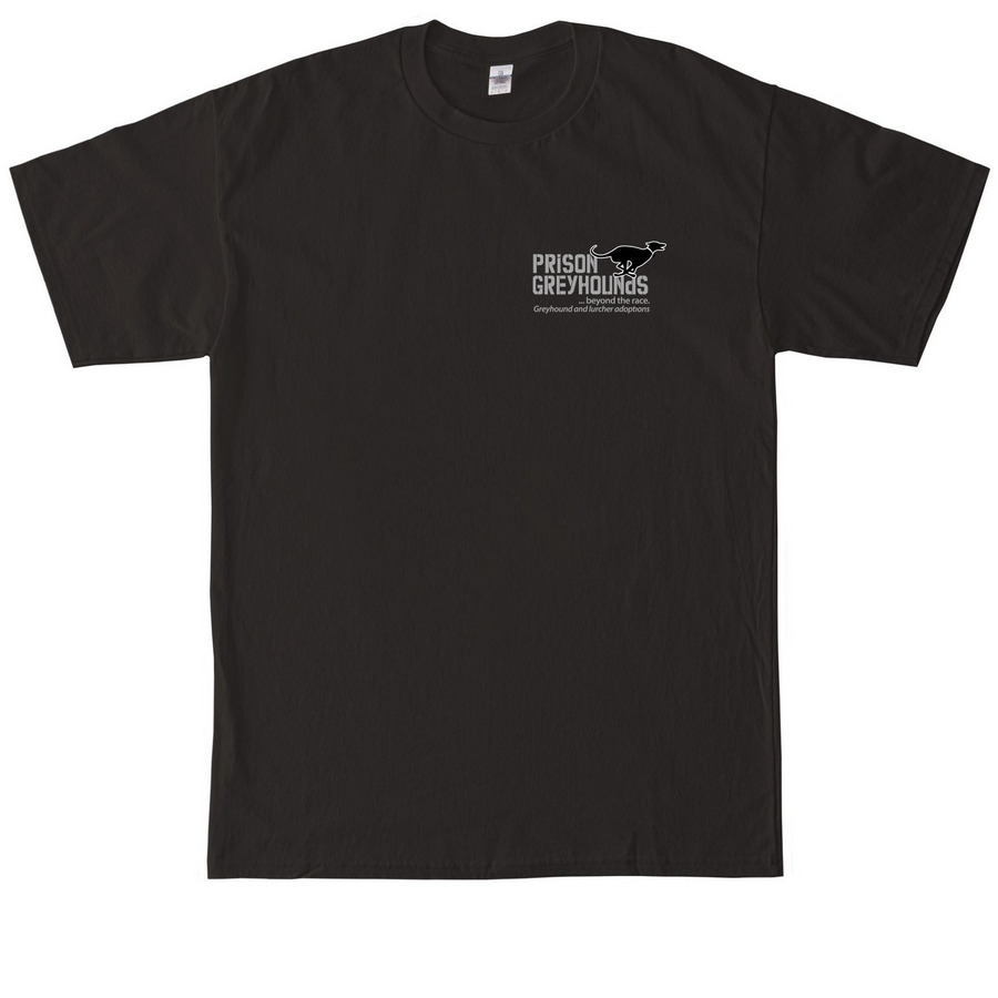 Prison Greyhounds Grey/Black Logo C2, a Black Tall Classic Unisex Tee