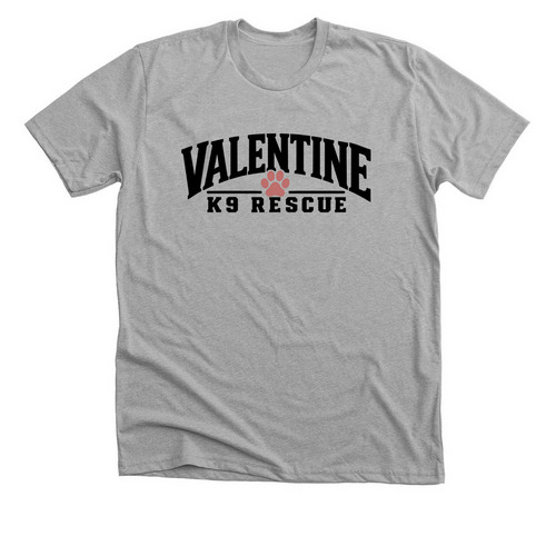 Valentine K9 Rescue Merch, a Athletic Heather Premium Unisex Tee