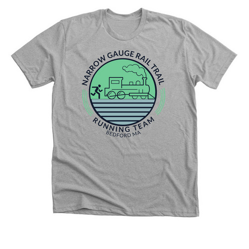 Narrow Gauge Rail Trail, a Athletic Heather Premium Unisex Tee