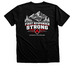 Shield and Flame, a Black Heather Premium Unisex Tee (back-view)