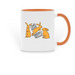 Petunia Rabbit Mug, a Orange Two-Tone Ceramic Mug