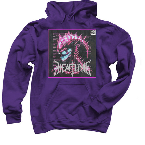 SLAYER Barcode, a Purple Pullover Hoodie