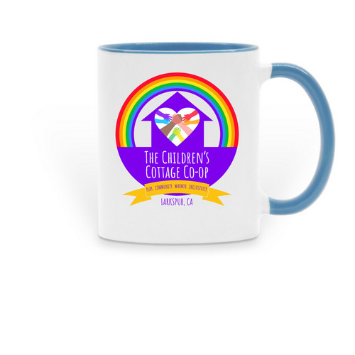 MUGS | The Children's Cottage Co-op, a Light Blue Two-Tone Ceramic Mug