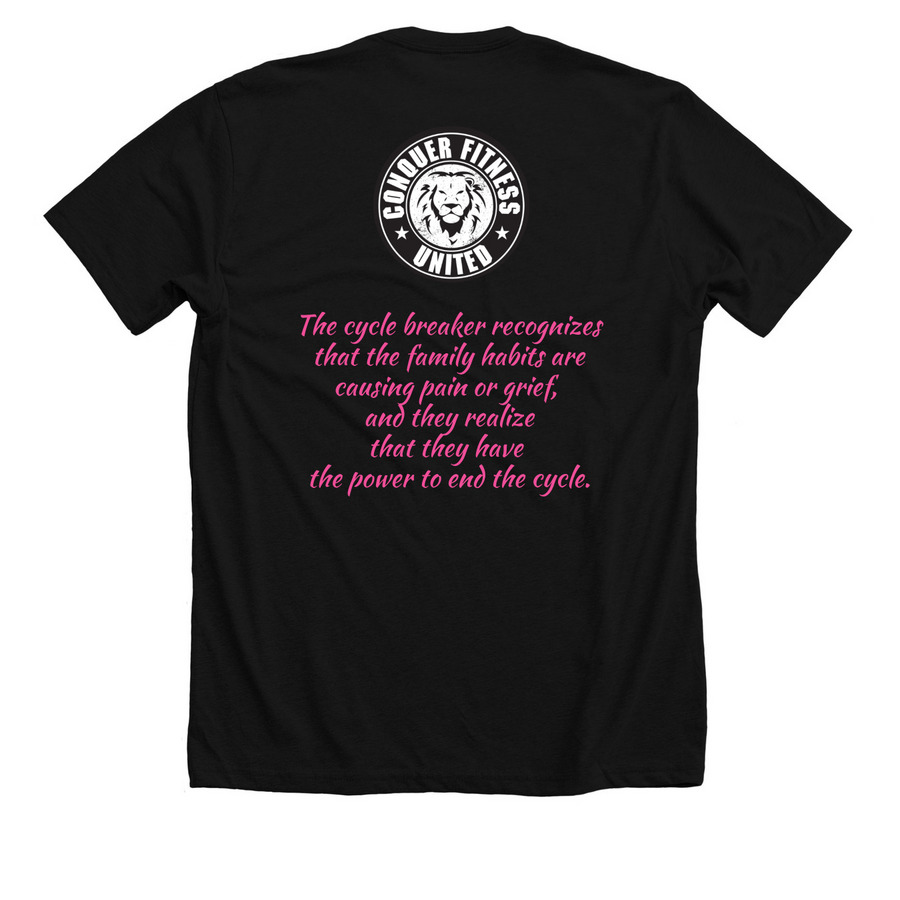 CYCLE BREAKER&nbsp;, a Solid Black Blend Premium Unisex Tee (back-view)