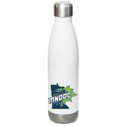MNDDC Water Bottle, a White Stainless Steel Water Bottle