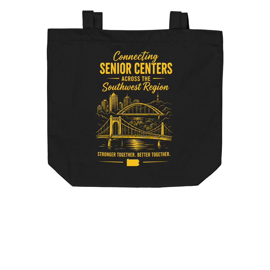 Southwest Region, a Black Organic Cotton Tote Bag