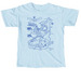 2026 Light Blue Squirrel Island Map T-Shirt, a Chambray Comfort Colors Unisex Tee