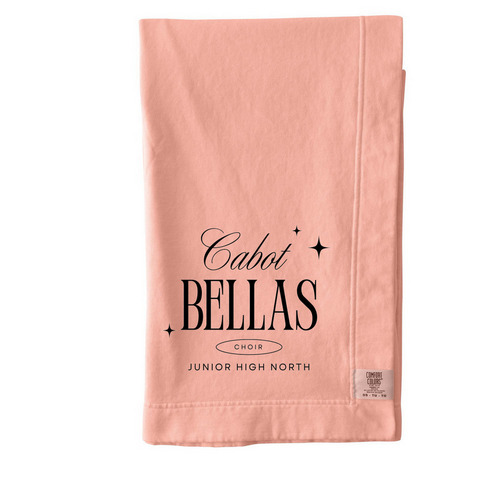 Bellas Star Logo Blanket - Black Font, a Peachy Comfort Colors Blanket